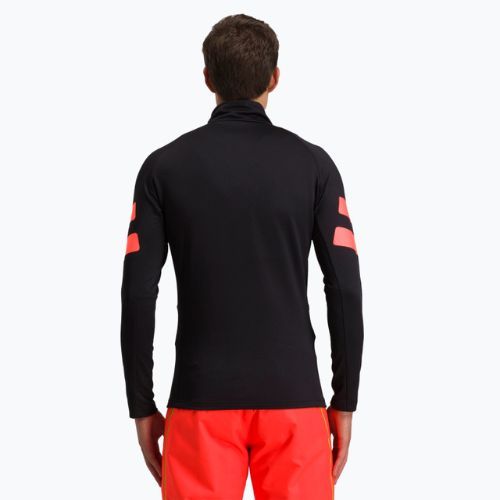 Férfi sí pulóver Rossignol Classique Hero 1/2 Zip black/red