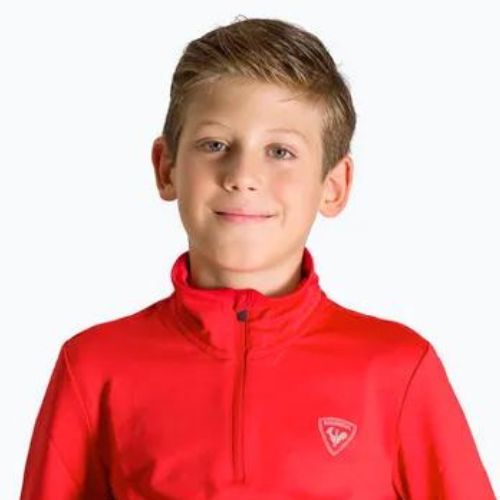 Gyermek sí pulóver Rossignol Boy 1/2 Zip Warm Stretch red