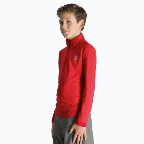 Gyermek sí pulóver Rossignol Boy 1/2 Zip Warm Stretch red