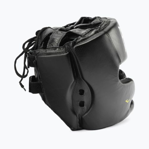 Férfi EVERLAST bőr bokszsisak arc- és állvédővel fekete 350 BLK - S/M