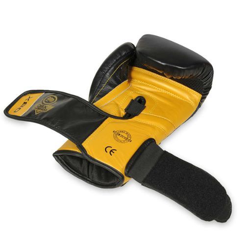 Bushido Természetes bőr bokszkesztyűk fekete B-2v14-10oz