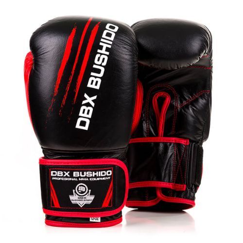 Bushido férfi sparring kesztyű bőr fekete ARB-415 14oz