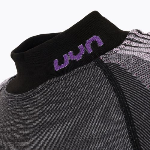 Női termikus pulóver UYN Evolutyon UW Shirt Turtle Neck anthracite melange/raspberry/purple