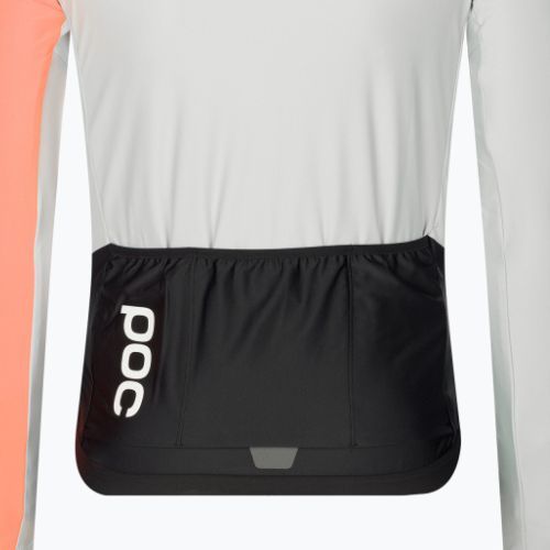 Férfi kerékpáros hosszú ujjú POC Essential Road Mid Jersey granite grey/zink orange