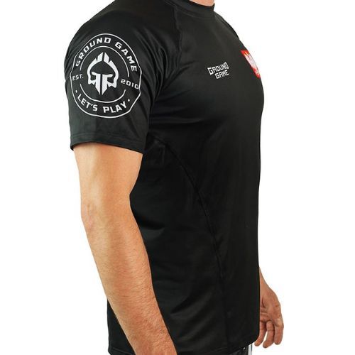 Férfi edzőpóló GroundGame Lengyelország fekete 21TRTSHPOLS 21TRTSHPOLS