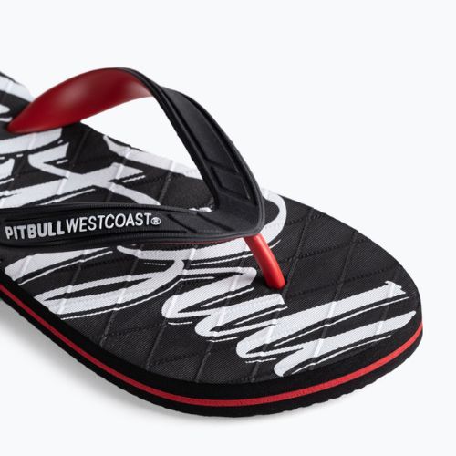 Férfi flip-flopok Pitbull West Coast Flip Flop El Jefe black/red