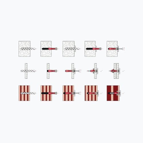 Fischer szegecsek 10×80 csavarokkal - 12 db létrákhoz-BenchK ezüst BK-KM12