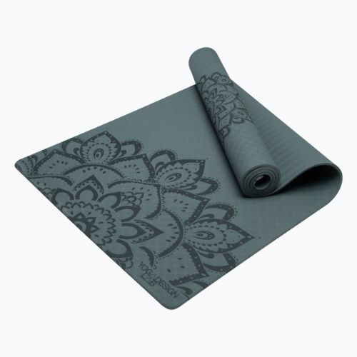 Yoga Design Lab Flow Pure jógaszőnyeg zöld FM-6-Pure Mandala Charcoal
