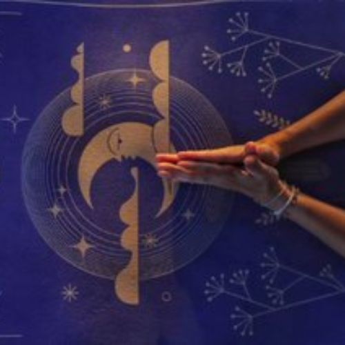 Jógaszőnyeg Moonholi MAGIC TRAVEL tengerészkék SKU-117