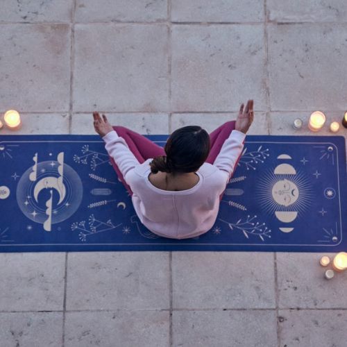 Jógaszőnyeg Moonholi MAGIC TRAVEL tengerészkék SKU-117