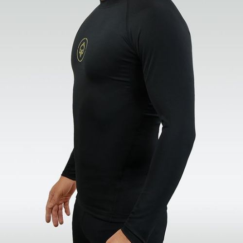 Férfi Rashguard Ground Game Athletic Gold hosszú ujjú fekete RASHATHGOLDLSS RASHATHGOLDLSS