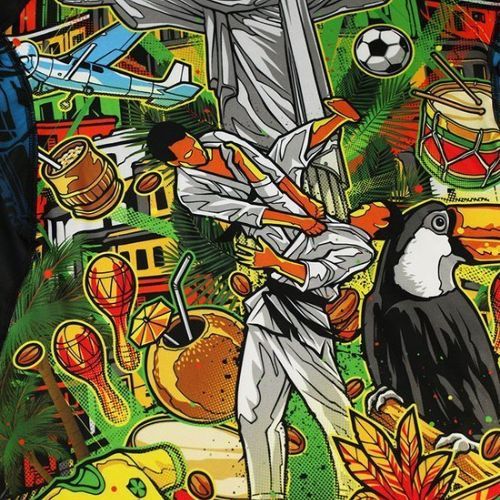 Férfi Ground Game Brasil hosszú ujjú Rashguard szín 21RASHBRALSS