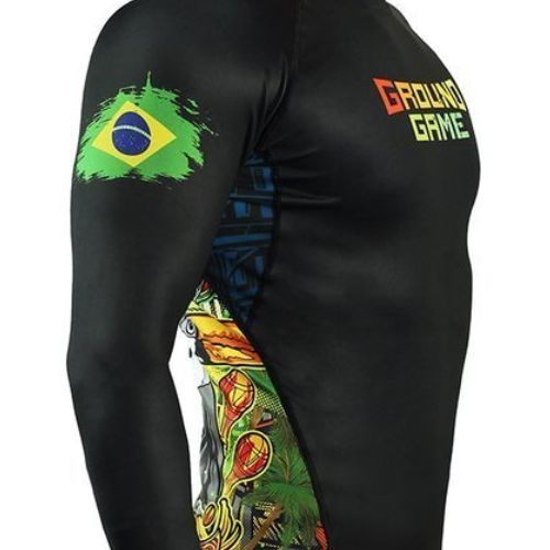 Férfi Ground Game Brasil hosszú ujjú Rashguard szín 21RASHBRALSS
