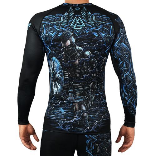 Férfi Ground Game Viking hosszú ujjú Rashguard kék 21RASHVIKLSS