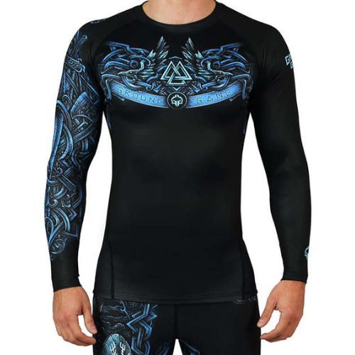 Férfi Ground Game Viking hosszú ujjú Rashguard kék 21RASHVIKLSS