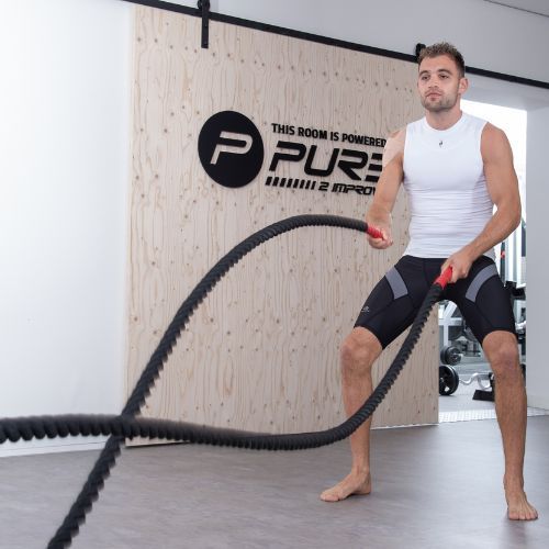 Pure2Improve edzőkötél Battle Rope 12 M fekete P2I200810