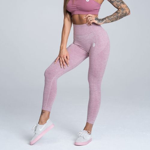 Női leggings Gym Glamour varrat nélküli rózsaszín 197