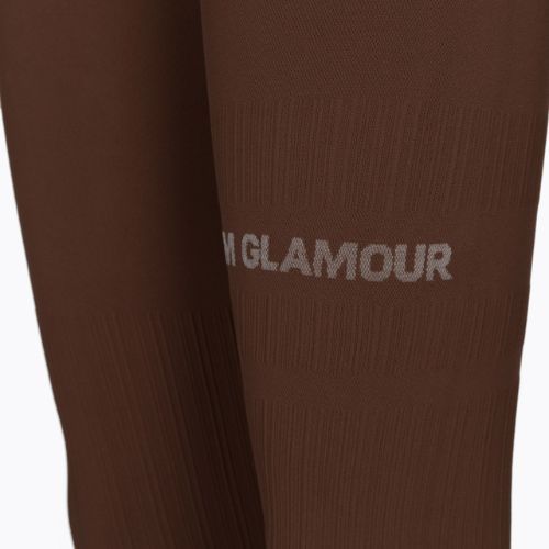 Női leggings Gym Glamour push up csokoládé barna 370