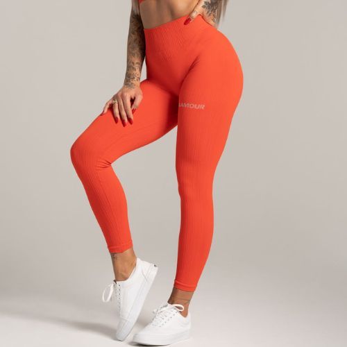 Női leggings Gym Glamour push up korall narancs 369