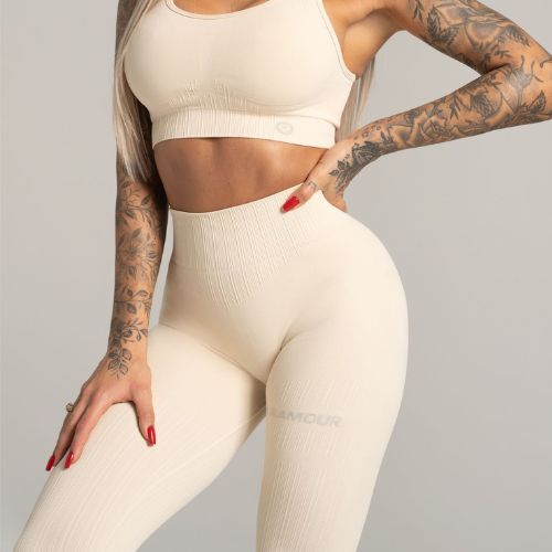 Női leggings Gym Glamour push up krém bézs 375