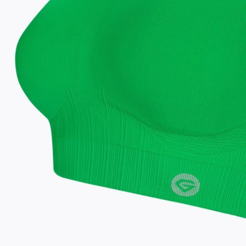 Női edzőmelltartó Gym Glamour push up dzsungel zöld 376