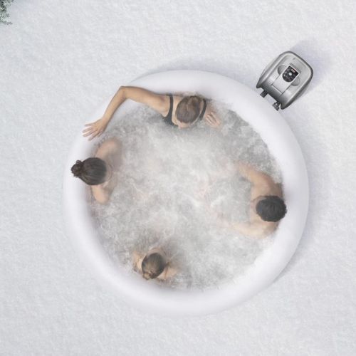 Felfújható medence hidromasszázsal Bestway Lay-Z-Spa Havanna fekete-fehér 60035