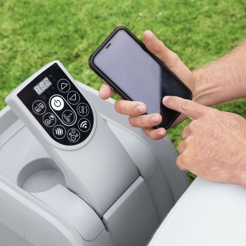 Felfújható medence hidromasszázsal Bestway Lay-Z-Spa Havanna fekete-fehér 60035