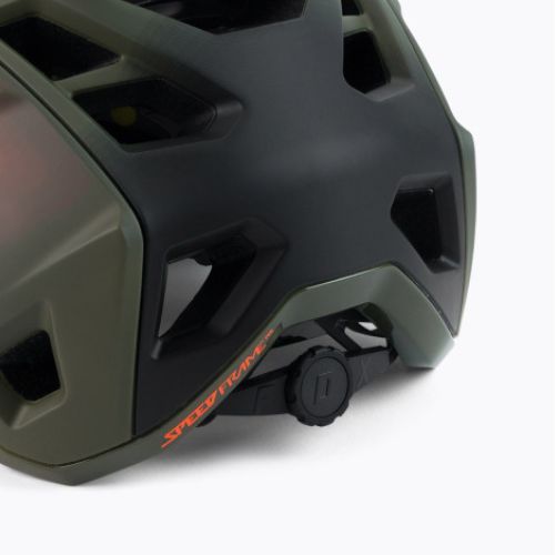 FOX Speedframe Pro Fade kerékpáros sisak zöld-narancs 29463_099_L