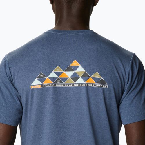 Férfi Columbia Tech Trail Graphic Tee 478 kék 1930802