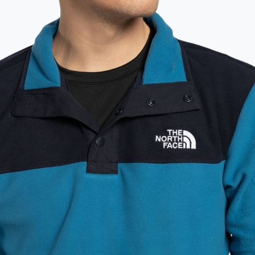 Férfi The North Face Homesafe Snap Neck Fleece Sweatshirt kék NF0A55HM49C1