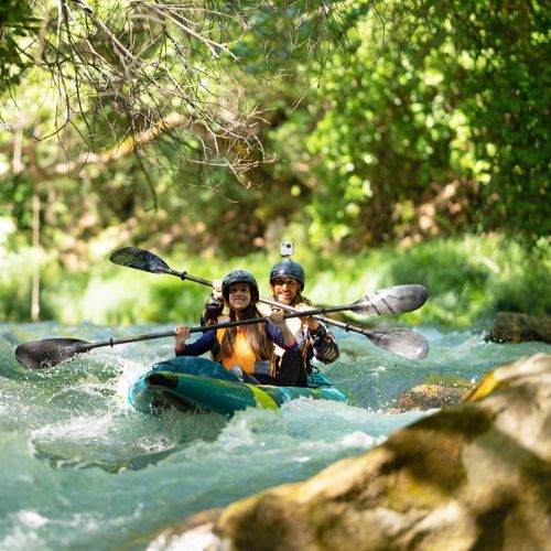 2 személyes felfújható kajak 13'6  AquaMarina Versatile / Whitewater kajak kék Steam-412