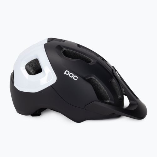 Kerékpáros sisak POC Axion Race MIPS uranium black matt/hydrogen white