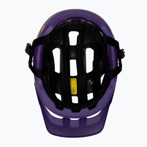 Kerékpáros sisak POC Axion Race MIPS sapphire purple/uranium black metallic/matt