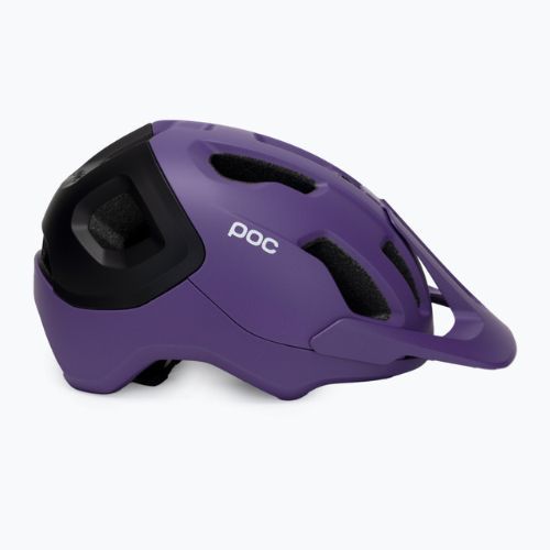 Kerékpáros sisak POC Axion Race MIPS sapphire purple/uranium black metallic/matt