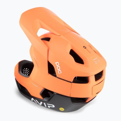 Kerékpáros sisak POC Otocon Race MIPS fluorescent orange avip/uranium black matt