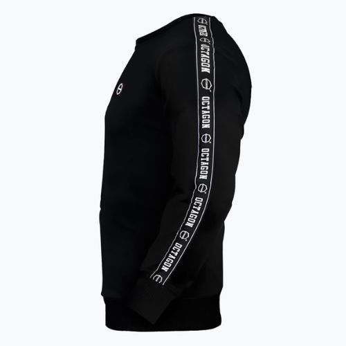 Férfi Octagon Stripe pulóver fekete