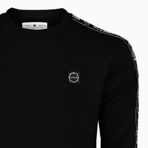 Férfi Octagon Stripe pulóver fekete