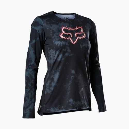 Női kerékpáros mez FOX Flexair Ersey TS57 LS fekete 29586