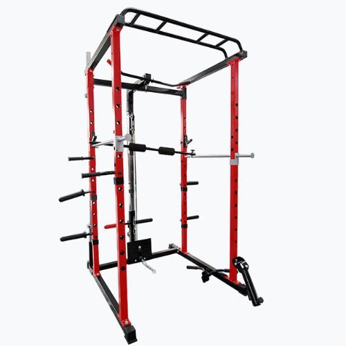 Pure2Improve Powerrack multifunkcionális otthoni edzőterem piros/fekete P2I820000