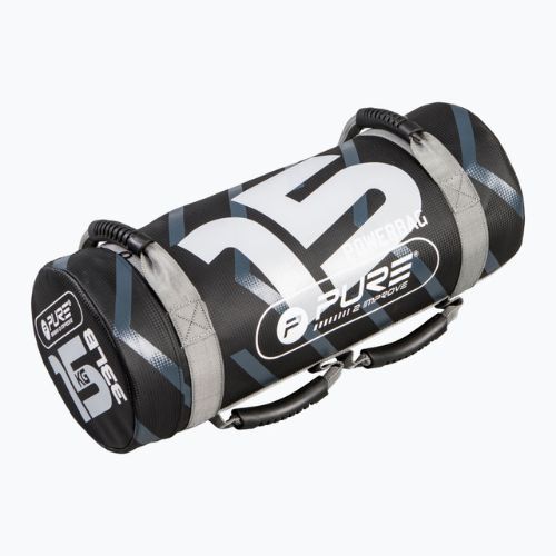 15 kg-os boxzsák Pure2Improve Power Bag szürke-fekete P2I201730