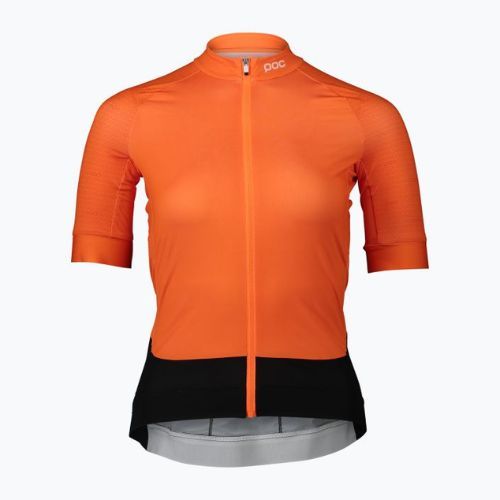 Női kerékpáros mez POC Essential Road zink orange