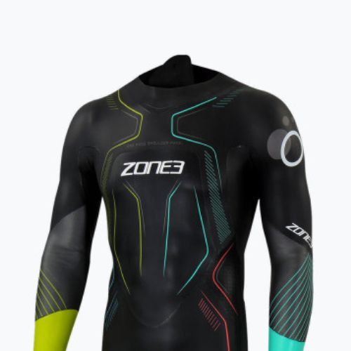 Férfi 5/4 mm-es Zone3 Aspire Limited Edition Print triatlon búvárruha fekete WS19MLTD101