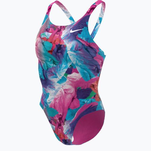 Női egyrészes fürdőruha Nike Multiple Print Fastback lila NESSC010-593