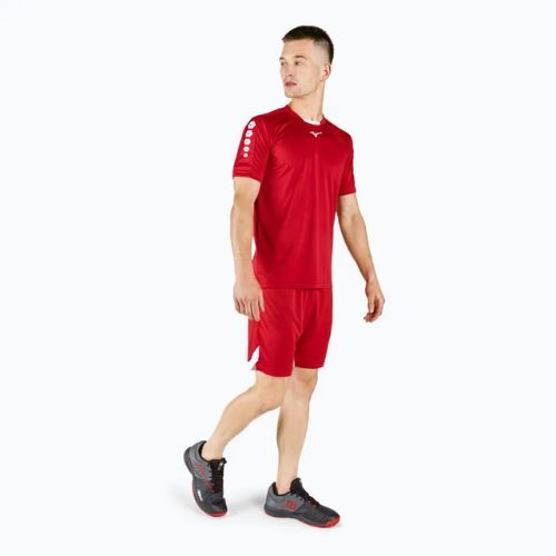 Mizuno Soukyu SS férfi kosárlabda edzőpóló piros X2EA750062