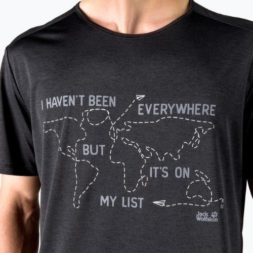 Jack Wolfskin férfi túrázó póló Pack & Go Travel fekete 1808551_6000_002