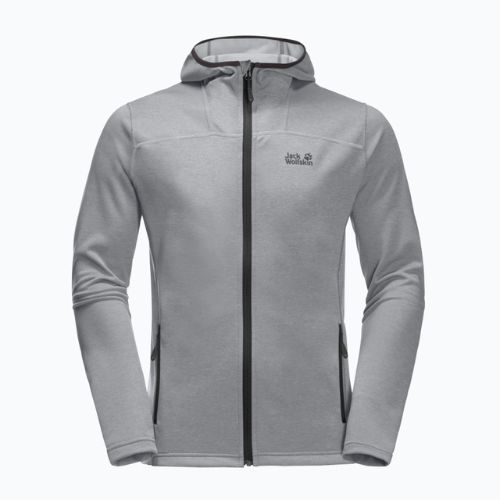Férfi Jack Wolfskin Horizon Hooded Fleece kabát szürke 1708411_6038_002