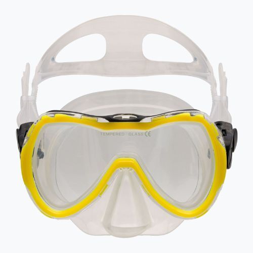AQUA-SPEED gyermek búvárszett Enzo + Evo maszk + snorkel sárga 604
