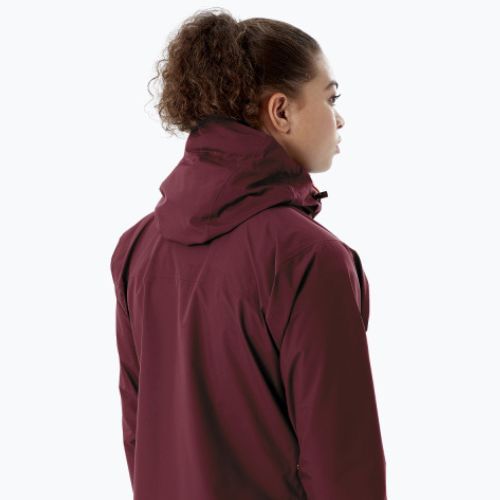 Női Rab Downpour Eco membrános kabát burgundi QWG-83-HD-08