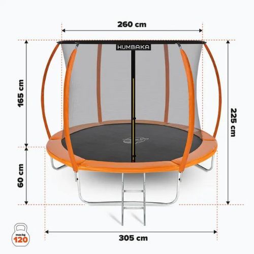 HUMBAKA Super 305 cm narancssárga Super-10' trambulin