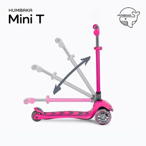 HUMBAKA Mini T háromkerekű gyermek robogó rózsaszín HBK-S6T